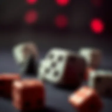 An abstract illustration of strategy and probability in dice games