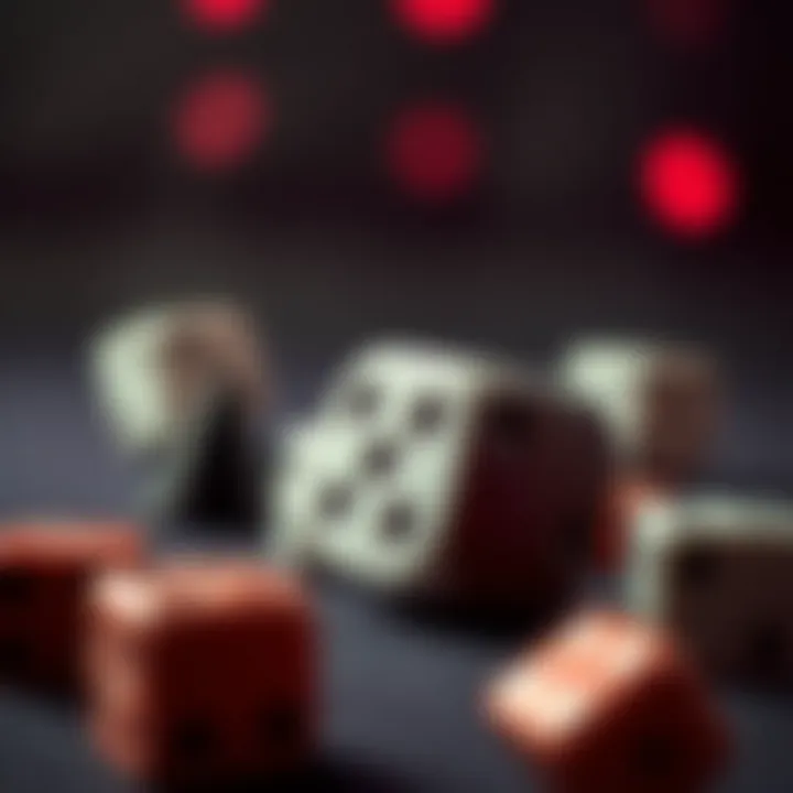 An abstract illustration of strategy and probability in dice games