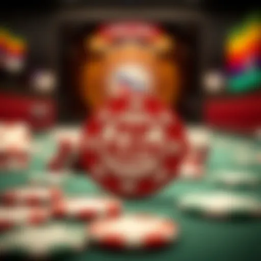 Conceptual representation of virtual chips in online gaming