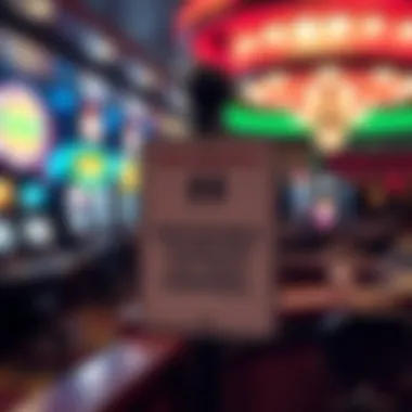 A responsible gambling awareness sign within a casino