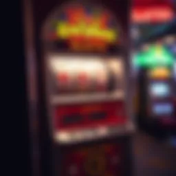 A classic slot machine with vibrant colors and symbols