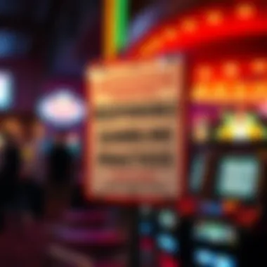 A responsible gambling sign promoting safe play practices