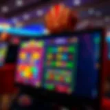 Colorful scratch card games displayed on a digital screen