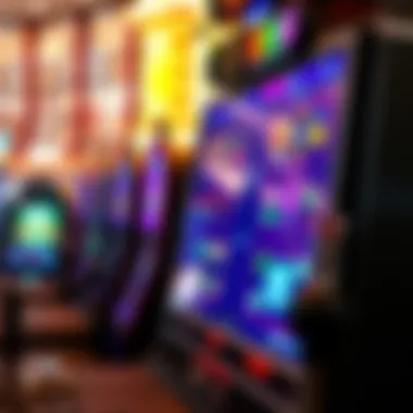 High-tech slot machine interface with interactive elements