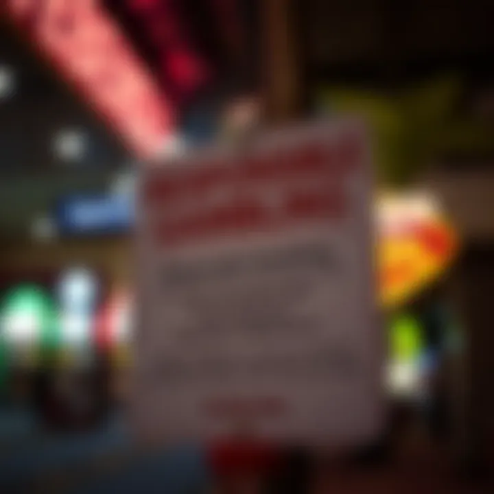 A responsible gambling information sign in Las Vegas