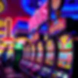 Vibrant slot machine display in Las Vegas casino