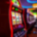 Colorful slot machine with vibrant symbols