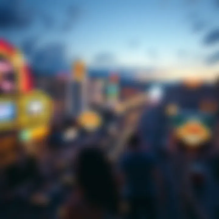 Panoramic view of the Las Vegas Strip showcasing vibrant nightlife and casinos