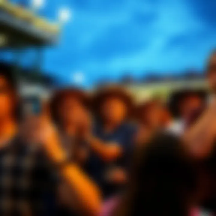 Excited fans cheering at the Kentucky Derby