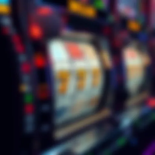 A close-up view of a five times pay slot machine display