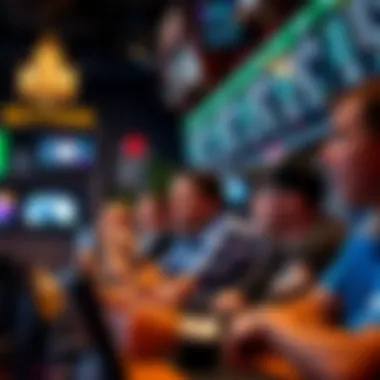 Excitement during a live sports event at the Grand Victoria Sports Book