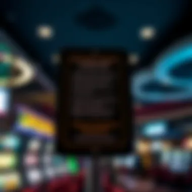 Guidelines for responsible gambling displayed at the Grand Victoria Sports Book