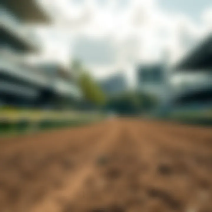 A serene image of Gulfstream Park's track conditions during a sunny day.