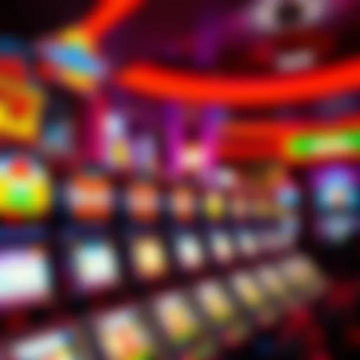 Exciting slot machine display in Las Vegas casino