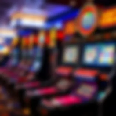 A Dazzling Array of Slot Machines Dazzling array of Jackpot World Casino slot machines showcasing vibrant themes