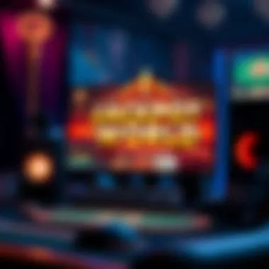 Immersive PC Setup PC setup displaying Jackpot World in full-screen mode with immersive visuals