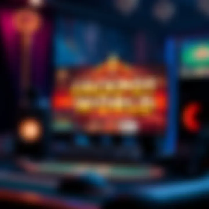 Immersive PC Setup PC setup displaying Jackpot World in full-screen mode with immersive visuals