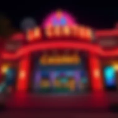 Exterior view of LA Center Casino showcasing its vibrant entrance