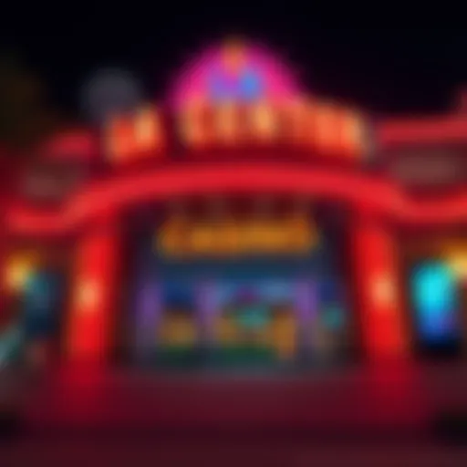 Exterior view of LA Center Casino showcasing its vibrant entrance
