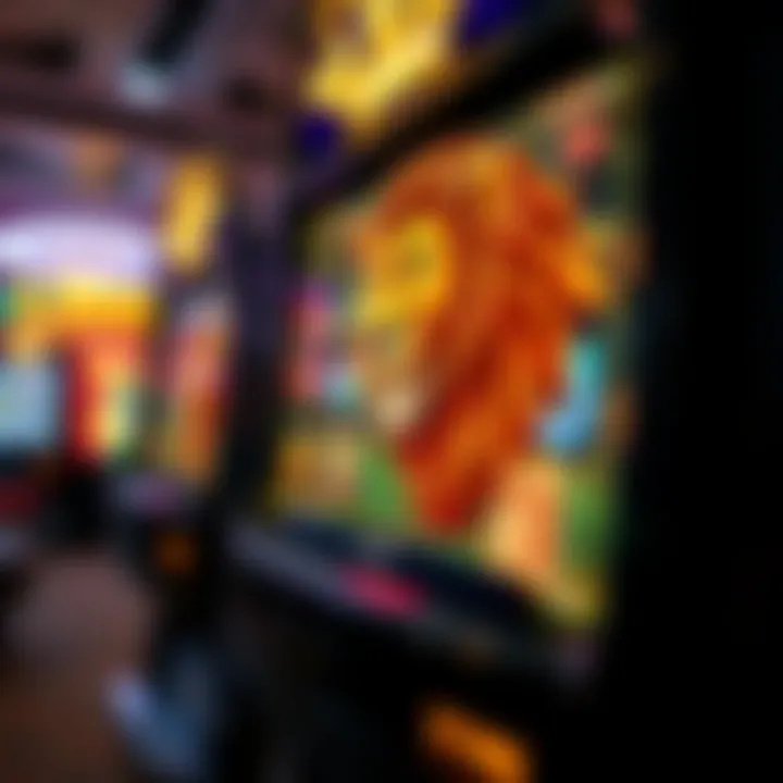 Dynamic gameplay interface of the lion slot machine