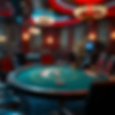 The Atmosphere of Live Blackjack Elegant design of a live blackjack table