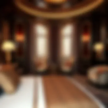 Lavish hotel suite showcasing opulent decor