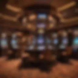 A vibrant view of the Mohegan Sun Game Room showcasing various gaming stations