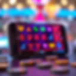 Vibrant graphics displayed on a mobile slot app