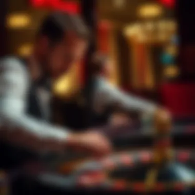 Strategy in Action: Focused Gameplay A strategic player studying the roulette layout