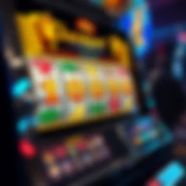 Winning jackpot animation on a slot machine