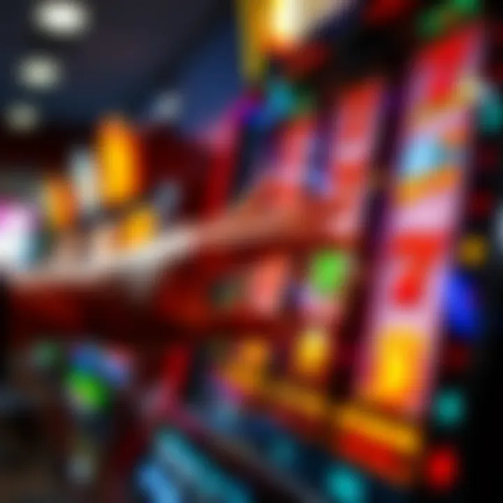 A hand placing a bet on a vibrant slot machine