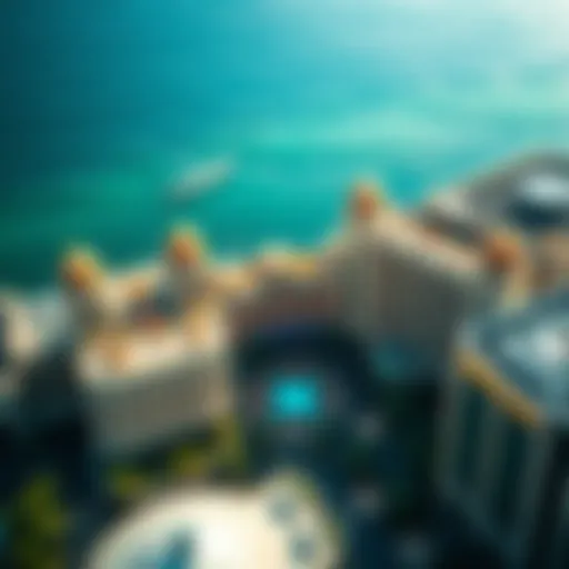 Stunning aerial view of Resort World USA showcasing its architectural brilliance