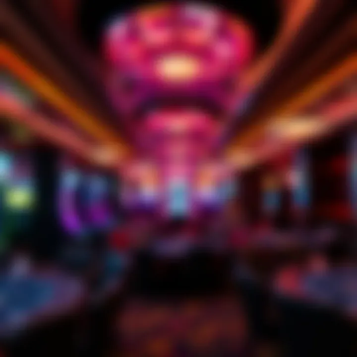 Luxurious interior of the gaming area highlighting vibrant atmosphere