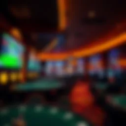 An overview of the vibrant sports betting area at Seneca Niagara