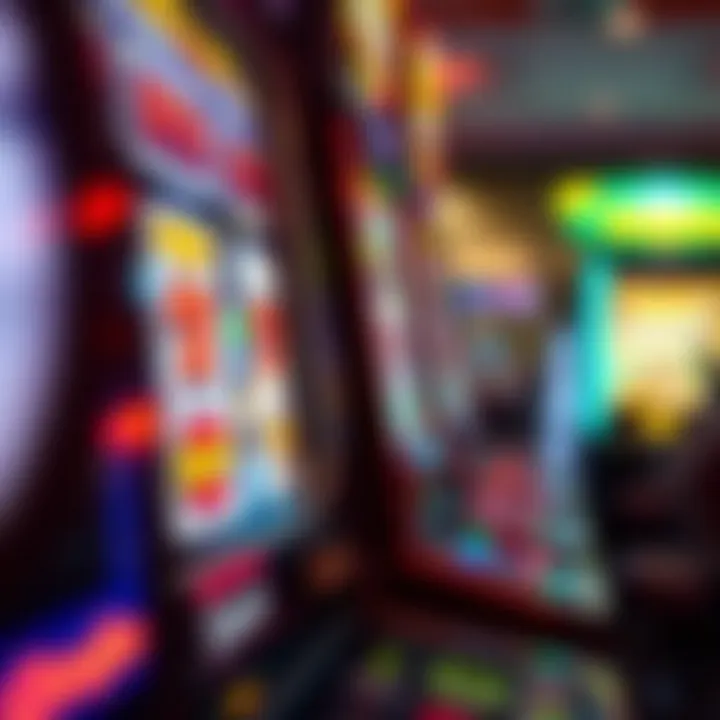 A close-up view of a slot machine's screen during gameplay