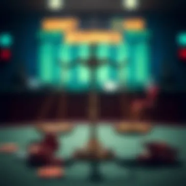 Balanced scales representing responsible gaming