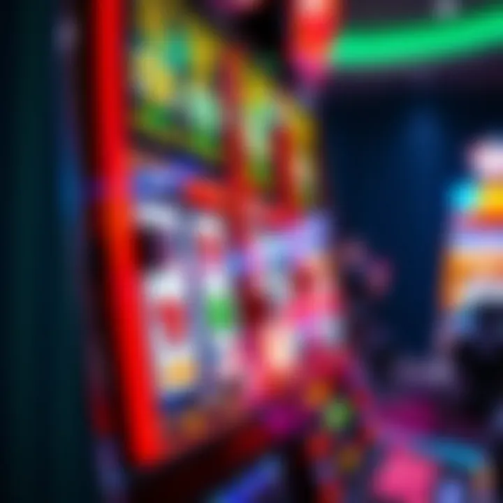 Close-up of a modern slot machine's advanced technology interface