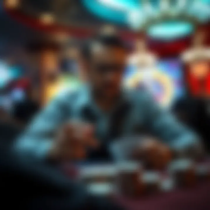 Teller displaying game knowledge in a poker setting