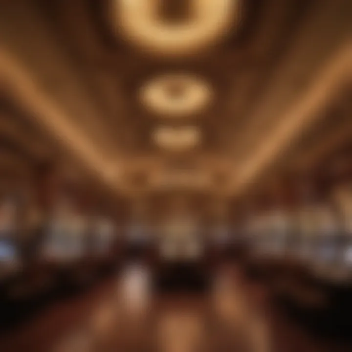 Interior of a preserved historic casino highlighting its unique design elements
