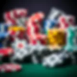 An elegant collection of poker chips showcasing various designs and colors.