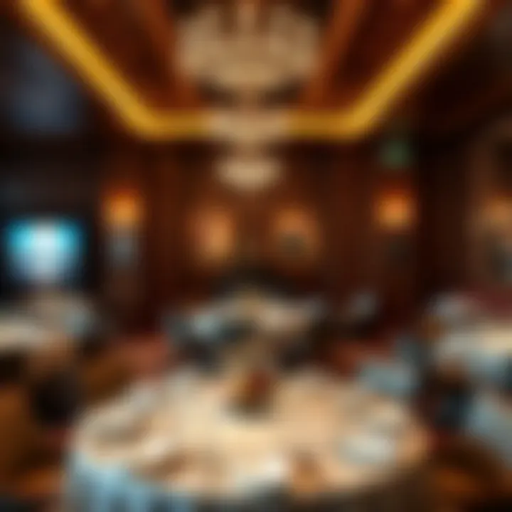 Luxurious dining area within The President Casino offering a fine dining experience