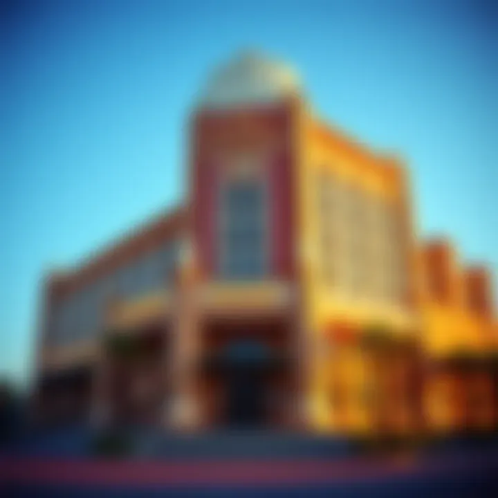 Exterior view of The President Casino showcasing its architectural beauty