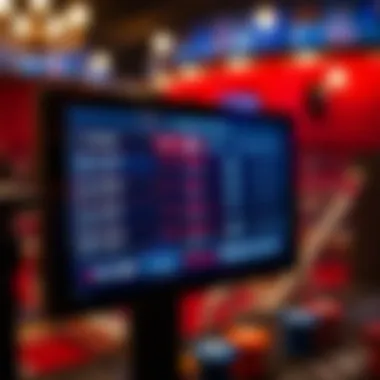 Boxing betting odds displayed on a digital screen