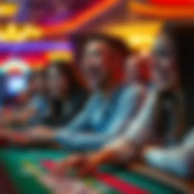 A group of enthusiastic players enjoying games with rewards