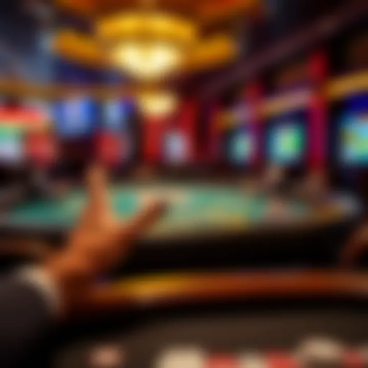 Diverse betting options illustrated in a casino setting