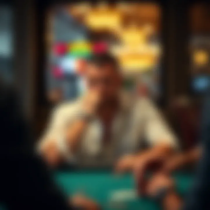 Responsible gaming practices represented by a thoughtful player