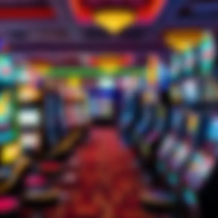 A vibrant casino floor filled with various gaming machines.