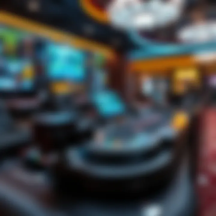 An intricate gaming table showcasing advanced technology.