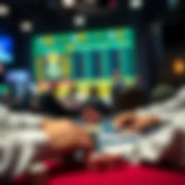 Visual depiction of game mechanics in online betting