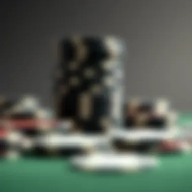 Stack of poker chips representing sports betting